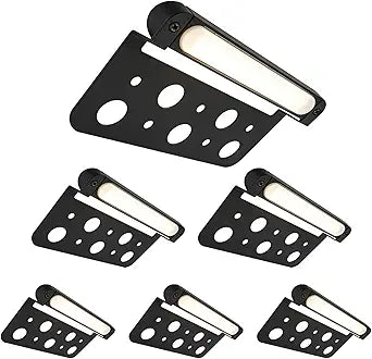 6-Pack Low Voltage LED Step Lights (5.513.110.93 in) - 3.3W Die-Cast Aluminum Stair Lighting with Patent Connector, Wet Location Safe Outdoor Steps