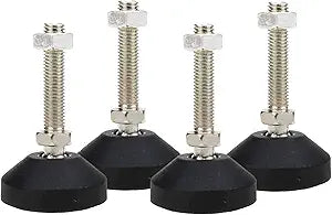 M12 Leveling Feet 880 Lb Capacity, 2.83 Inches Height - 2 Inches Base, 4Pcs