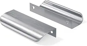 Goldenwarm 10 Pack 3 Inch Finger Pulls Brushed Nickel Handles for Cabinets Silver Dresser Pulls Edge Tab Drawer Hardware for Kitchen Cupboard