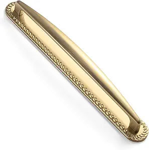 2 Pack Champagne Bronze Cabinet Pulls with Backplate, 7.56 Inch Hole Center Vintage Braided Rope Drawer Handles, Solid Zinc Alloy Decorative Hardware for Pantry, Wardrobe, Kitchen Cupboard