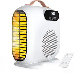 Space Heater, Portable Heaters for Indoor Use with Remote, LED Display, 18H Timer, 3 Modes, Vertical and Horizontal Use, No Temp Display, 1500W Fast Safety Heat for Bedroom, Home, Office