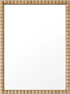 Mirror, Solid Wood Beads Frame, Rectangular, 24" X 32"
