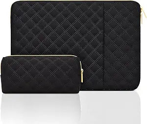 14 Inch Laptop Sleeve Case with Pocket & Accessory Bag, Black