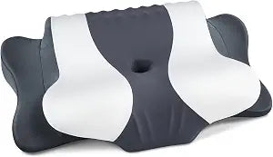 DONAMA Cervical Neck Pillow for Pain Relief, Memory Foam Ergonomic Pillows with Dual Heights for Back, Stomach and Side Sleepers