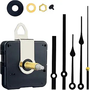 Quartz Clock Movement Replacement, Wall Clocks Mechanism Battery Operated Repair Parts Shaft Length 23mm