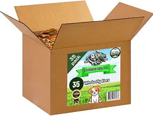 Exquisite Pets 35-Pack of Roasted Pig Ears for Dogs-Bulk All Natural, Brazilian Single-Ingredient Chews! Safe & Digestible-Full-Size Ears! Cleans Teeth & Gums. Aggressive Chewers. Treats for Dogs