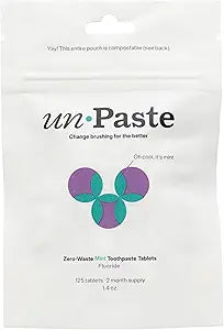 Unpaste Fluoride Toothpaste Tablets, Mint, 125ct