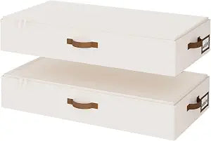 StorageWorks 6 Inch Low Profile Under Bed Clothes Storage Bins with Lids