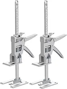 Labor Saving Arm Jack 2 Pack, 15.5 Inch All-Metal Hand Jack Lift Tool, Multifunctional Furniture Jacks, Cabinets Door Panel and Windows Lifting, Raised by 9.5 inches, Bearing 440LBS