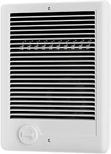 Electric Wall Heater Complete Unit with Thermostat, Model CSC101TW, 1000 Watt, 120 Volt, White