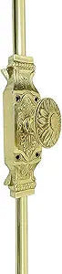 Brass Window Cremone Bolt - 6 Ft Solid Brass, Dual Locking, Easy Install, Perfect for French & Classic Windows, Smooth Operation, Window Locking Solution (Polished Lacquered)
