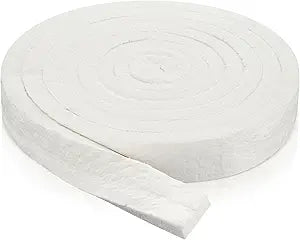 Qilery 2" x 1" x 200'' Fireproof Insert Insulation for Fireplace, Strip Fiber Blanket Rated to 2200f High Temperature Resistance Gasket for Wood Stove Pellet Stove Boiler Kiln Forge Fireplace, DIY