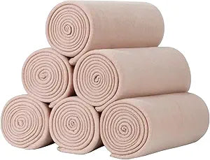 ZYFZCYBL Fleece Throw Blanket Blankets Bulk 6 Pack Soft Lightweight for Cozy Polar Fleece 50 x 60 Solid Pet-Friendly Colorful Bed Sofa Couch Fleece Fabric Travel Wedding GiftTaupe