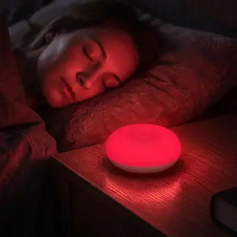 670nm Red Night Light Lamp, Deep Red Light Therapy for Bedroom, Circadian Sleep Aid, Adjustable Dimming, Soft BPA-Free, 1200mAh Rechargeable, for Adults Kids & Baby Nursery