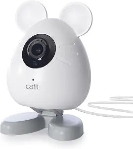 Catit PIXI Smart Mouse Pet Camera  App-Controlled 360 Camera for Cats with Night Vision, 2-Way Audio & Motion Detection  Record & Monitor Your Cat