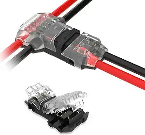 OIXULI 10Pcs 3Way 2Pin T Tap Connector 16-20 AWG Low Voltage for Automotive