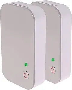 Cleario Negative Ion Generator [2-Pack] | No Filter Ionizer | Plug in Air Purifier | Odor Absorbers for Rooms | Deodorizer and Odor Eliminator for Home, Office, Travel, Pets | Compact Modern Design