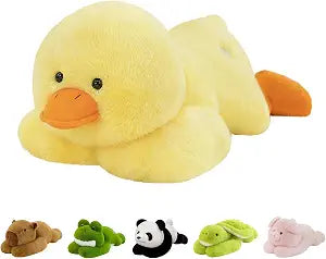 QUIRAI Duck Stuffed Animal Weighted Plush,Yellow Duck Weighted Stuffed Animals Plush Pillows for Kids & Adults, Cozy Bedtime, Reading & Relaxing Companion, 24 Inch 3.3Lb