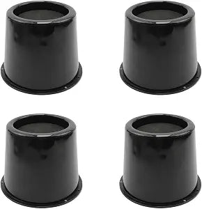 4 Inch Round Bed Risers for Chair,Desk,Sofa, Black 4 Pack