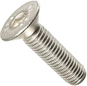 Socket Flat Countersunk Head Cap Screw, DIN 7991, M5-0.8 x 20mm, Stainless Steel A2-70, Hex Socket (Quantity: 100) Coarse Thread, M5 Hexagonal Allen Bolt, Length: 20mm, Full Thread