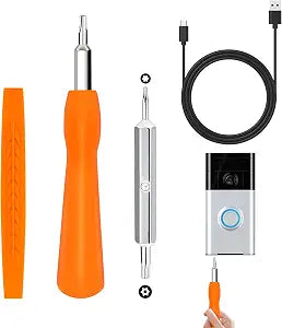 Ring Doorbell Screwdriver for ALL Models Ring Video Doorbell 4-in-1 Doorbell Maintenance Kit-Orange