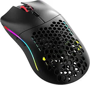 GLORIOUS Model O Classic Wireless PC Gaming Mouse - Low Latency, 19k DPI Sensor, Lightweight Honeycomb 69g, Customizable RGB, 100M Click Mechanical Switches, Programmable Buttons - Black