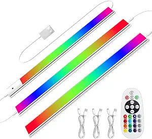 Diomart RGB Under Cabinet Lights Plug-in, 12 Inch, 3 Pack