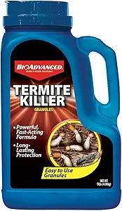 BioAdvanced Termite Killer Granules - Fast-Acting Termite Treatment - Outdoor Insect Control Home Barrier - Up to 30 Days Protection - Covers 4,500 Square Feet - 9 lb Bottle