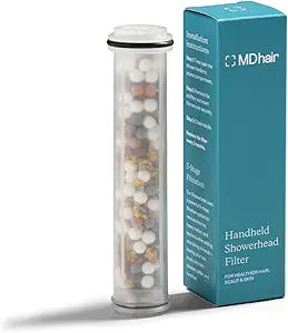 MDhair Replacement Filter for Handheld Shower Head, Advanced 5-Stage Hard Water Shower Filter for Hair & Skin Reduces Chlorine and Heavy Metals, Hard Water Filter Showerhead (3 Pack)