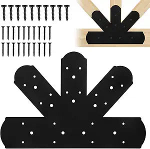 Gable Plate, 16.5"x11" Gable Bracket Pergola Truss Roof Plate Heavy Duty Carbon Steel Mending Plate for Repairing Fixing Connecting Wood Beam
