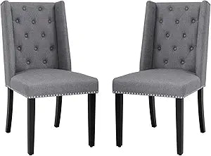 FDW Dining Chairs Set of 2 Modern Kitchen Chairs with Back, Dining Room Chairs with Wood Lags for Kitchen Dining Room Living Room
