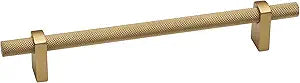 Alno A2901-6-CHP Alno A2901-6 Vita Bella 6" Center to Center Modern Knurled Bar Handle Cabinet Pull