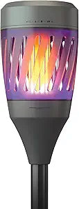 NEBO Solar Torch Zapper | Warm Tiki Torch Light for Outdoor Use & Insect Killing Electric Zapper, Solar Powered Rechargeable Battery, Perfect for Bugs like Mosquitos, Flies & Gnats