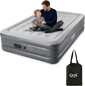 Air Mattress Twin with Built-in Pump, 18'' Raised Inflatable Bed, 660lb Heavy Duty Support Blow Up Mattress with Bag for Guest, Home & Camping