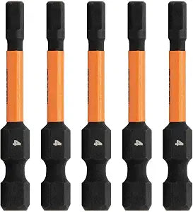 5pc 4mm Hex Bit Set 2 Inch S2 Steel Impact Allen Wrench Screwdriver Bits