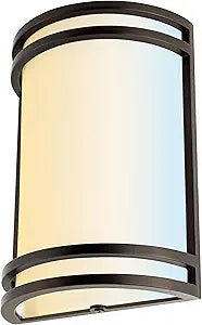 Sunlite 82023 LED Half Cylinder Wall Sconce Outdoor Light Fixture, 15 Watts (60W=), 950 Lumens, Color Selectable 30K/40K/50K, 80 CRI, Dimmable, ETL Listed, for Porches, Patios & Garage Openings