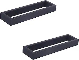 GERZWY Modern Black Towel Holder Stainless Steel Towel Ring for Bathroom Lavatory Wall Mount Contemporary Style 2 Pack HG1716-2BK