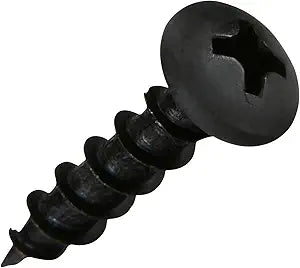 1000 Pack Rok Hardware #8 x 3/4" Coarse Deep Thread Pan Head Screws Black Phosphate Wood MDF