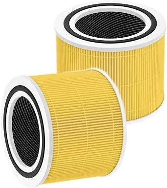 Replacement Air Filter Core 300-RF Compatible With LEVOIT CORE 300 CORE 300S AIR Purifier,H13 True HEPA 3-in-1 Activated Carbon Filter(2Pack,Yellow)