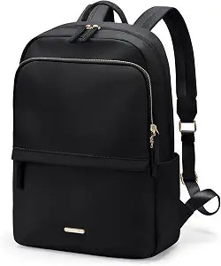 GOLF SUPAGS Laptop Backpack for Women Slim Computer Bag Work Travel College Backpack Purse Fits 15.6 Inch Notebook (Black)