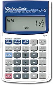 Calculated Industries 8300 KitchenCalc Recipe Conversion and Culinary Math Calculator with Digital Timer for Chefs, Culinary Students, Home Cooks and Bakers | Scale Recipes, Menu Plans, Portion Sizes