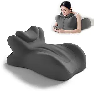 Adjustable Intimacy & Pregnancy Support Pillow - Ergonomic Foam Wedge Cushion for Back Pain, Sitting, Lying, Multi-Position with Removable Washable Cover (Dark Gray)