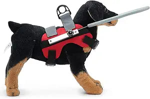 Upgrade Walking Ring Harness for Blind Dogs with D-Ring, Device for Blind Dogs, Ring Vest for Blind Pets Red Small