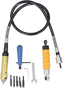 Flexible Shaft Adapter for Drill 10Pcs Rotary Tool Extension Attachment with 5 Blade compatible with for Grinding Polishing Carving