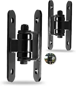 2 Pack Heavy Duty Outdoor Gate Hinges with Sealed Bearings, Bolt On Design for Large Heavy Driveway Gates Adjustable Yoke Pivot for Perfect Fit Supports Up to 1100 Lbs (Type C)