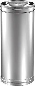 DuraVent DuraPlus Triple-Wall Chimney Stove Pipe, 6" x 36" - Galvanized Steel Vent and Exhaust Connector for Wood, Oil, Coal or Gas Stoves, Twist-Lock Installation, High-Temperature Venting System