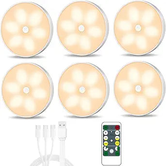 Under Cabinet Lighting with Remote, Motion Sensor Step Puck Lights