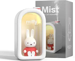 Mipow X Miffy Cool Mist Humidifier - Ultrasonic Quiet , Mini Cute Humidifier with Night Light for Bedroom/Babies Nursery/Office, 380ml
