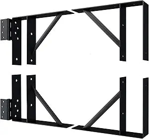 JUBEST Heavy Duty Gate Corner Brace Bracket, Anti Sag Gate Kit Adjustable Gate Hardware for Wooden Fence, Driveway, Corral Gates, Wood Windows(Door Not Include)