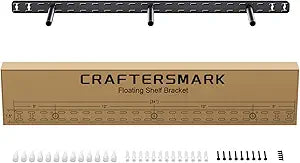1pc Floating Shelf Hardware Heavy Duty Hidden Shelf Brackets Support,Wall Mounting Invisible Floating Shelves Bracket Without Jig (34" x 4" x 1.5" Without Tools)